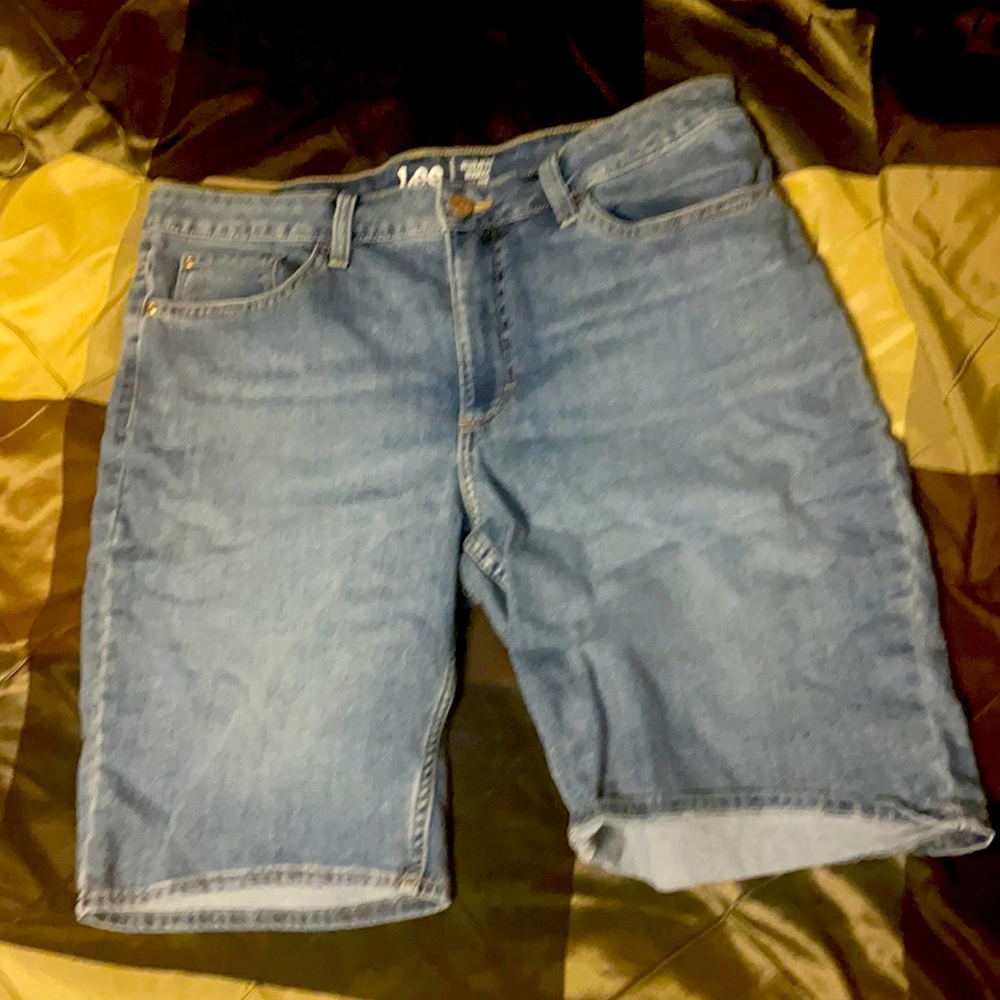 blue jean shorts